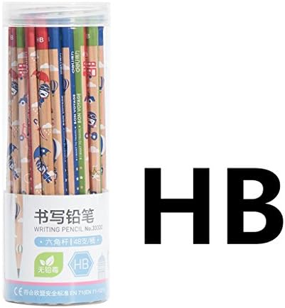 HB / 2B Basswood Print Pencil Painting Student Stationery Pack of 48 ( Color : HB , Size : 2 boxes )