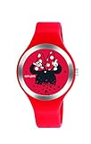 Disney Minnie Mouse Damen-Armbanduhr By am: PM dp155-u535 rot Silikon Gurt