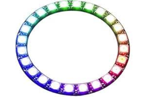 ‎FAFEICY Fafeicy 2 Stück 5 VDC 24-Bit WS2812 5050 RGB LED Ringlampenlicht, mit integrierten Treibern, 7 cm / 2,8 Zoll Innendurchmesser, 8,5 cm / 3,3 Zoll Außendurchmesser (2 Stück)