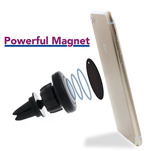 REMFER - Porta  Cellulare da Auto , Supporto auto Magnetico,  Con Rotazione A360, navigatore auto , Gps Traker Per Smartphone Iphone E Android LG Samsumg Huawei  Navigator Nero