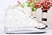 EOZY 1 pair Soft Non-Slip Toddler Infant Crib Kids Baby Girl Lace Rose Shoes Walking Sneaker Prewalker Outsole length 11cm 3 Colors (White)