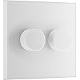 BG Electrical Intelligent Double Wall Dimmer Switch, 2 Way, Square Edge, Nexus 900 Series, White Moulded, 200W, 982