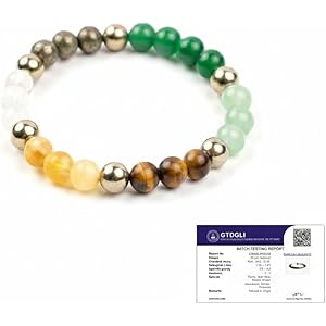 Astrotalk Dhan Yog Bracelet | Attracts Wealth & Financial Prosperity | Pyrite, Citrine, & Aventurine bracelet | Astrology Dhanyog Bracelet for Men & Women | Certificate of Authenticity