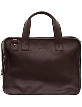 LE CONQUÉRANT Tiefdunkelbraun Aktentasche aus Leder Aktenkoffer PAUL MARIUS