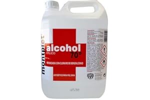 Alcohol etilico antiseptico con benzalconio 70° MONTPLET Envase 5 Litros. Etanol.Producto registrado.