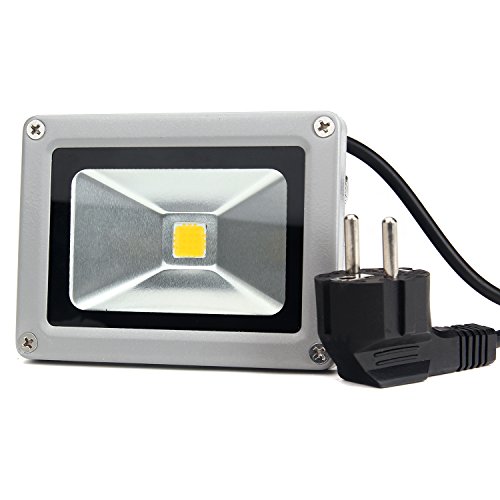 Bestwe 10W Warmweiß wasserdicht LED Außenstrahler Aussenstrahler