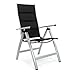 Produktbild Nexos Deluxe Alu Klappstuhl gepolstert schwarz Gartenstuhl Relaxstuhl Liegestuhl Campingstuhl