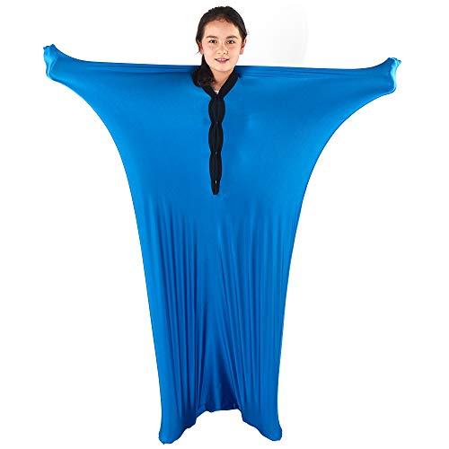 Calcetines Sensory Sox para el cuerpo: envoltura para todo el cuerpo para aliviar el estrés de las personas con autismo y ansiedad (Pequeño 47"x27", Azul)