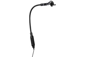 JTS CX-516 - Microfono elettrico per strumenti, per fisarmonica, pianoforte o bolle, a collo di cigno con caratteristiche di superreni, con scatola di trasporto e protezione antivento, colore: Nero