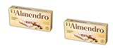 Sin gluten El Almendro - Pack 2 Turrón duro crujiente de Almendra - Calidad Suprema - 200gr (Sin Gluten)