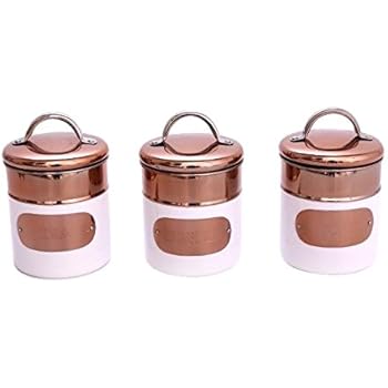 Tower Linear Set of 3 Storage Canisters, Stainless Steel ...