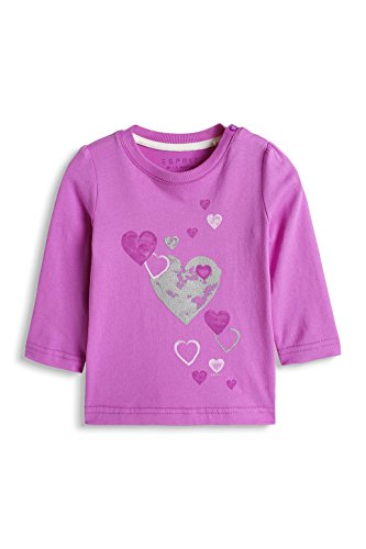 ESPRIT Baby-Girls 095EEAK004 Hearts T-Shirt, Purple (Violet), 12-18 Months (Manufacturer Size:86)