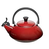 Apto para lavavajillas LE CREUSET Q9213-67 Tetera con Silbato, Acero Inoxidable, Cereza