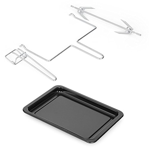 Klarstein Omnichef 20 2G Mini-Backofen Mini-Ofen Backofen Tischbackofen (1500W Leistung, 20 Liter Volumen, 100-230°C Betriebstemperatur, Garzeit-Timer, inkl. Backblech, Rost und Grillspiess) silber-schwarz - 5