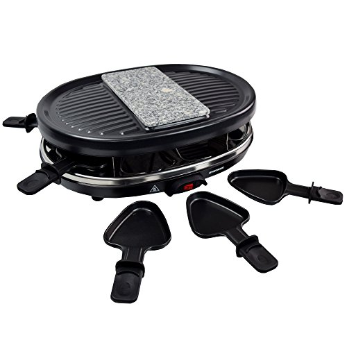Syntrox Germany Raclette Jura mit Grill und Heißer Stein für 8 Personen - 8