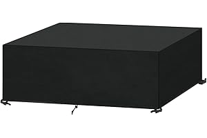 SanGlory Gartenmöbel Abdeckung Wasserdicht Abdeckplane Gartenmöbel Schutzhülle Gartentisch Winterfest Abdeckungen Gartenmöbel Rechteckig Abdeckung für Gartenmöbel Sets Tische und Stühle, 180x90x75cm