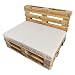Produktbild Trend-Style Polsterauflage, Paletten-Sitzkissen, 2 Teile, zusammenklappbar in 6 Farben zur Auswahl, Top Qualität, kein schnelles Durchsitzen! Stärke 10 cm, Größe 80x120 cm - Made in Germany (Weiß)