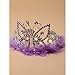 Produktbild Inca Silber Effekt Plastik Tiara Schmetterling Design mit lila Steine und Federn