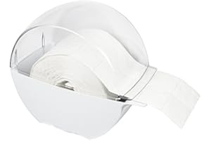 ‎ND24 NAILDESIGN Design Clean Pad Box aus Kunststoff – Clean Pad Spender mit praktischer Spenderöffnung zur einhändigen Clean Pad Entnahme – geeignet für 10 cm breite Clean Pads (weiß/transparent)