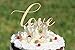 Produktbild Love Hochzeit Tortenaufsatz, Verlobungsring Tortenaufsatz, Holz Tortenaufsatz, personalisierbar, Hochzeit Tortenverzierung, Einzigartige Cake Topper
