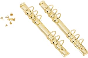 Craftelier - Kit 2 mécanismes de classement à 6 anneaux pour pochettes 9,5 x 17 cm + 8 relieurs pour albums, planners ou cahiers de scrapbooking