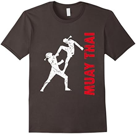 Men's Muay Thai Thailand Kickboxing T-Shirt - Martial Arts T-shirt Small Asphalt