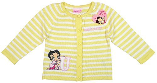 Baby Girl's Betty Boop Stripe Button Cotton Cardigan Top sizes from 6 to 23 Months