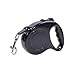 Produktbild Trifycore Tragbarer einziehbare Hundeleine Durable Hund zu Fuß Seil Reflexfolie Schnur Nylon Stretch Knopf Leine Schwarz (5 m), Produkte für Hund