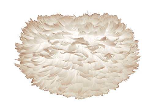 VITA Eos L, lámpara colgante auto-montable de verdaderas plumas de ganso apta para A++ bis E y medidas 65 x 65 x 40 cm