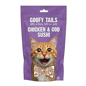 Goofy Tails Chicken & Cod Sushi Treats for Cats and Kittens - 40 Grams (Pack of 1)