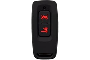 OTMIK Custodia in Silicone per chiavi auto per Honda Adv 350 PCX 125 PCX160 AV 350 SH350i VISION 110 2 pulsanti Supporto per Guscio Remoto (Nero B)