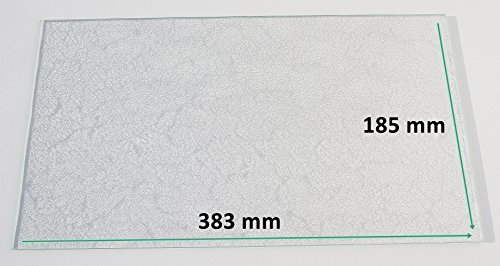 Khlschrank Einlegeboden / Glasplatte / Gemsefach  Strukturglas 4 mm dick  383 mm x 185 mm - Direkt vom Glasereifachbetrieb!!!