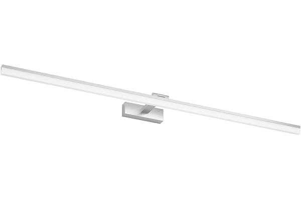 Klighten Lampe pour Miroir LED Salle de Bains 32W 1820LM Lampe Armoire Miroir Applique Murale Intérieure Moderne Luminaire Salle de Bain, Blanc Froid 6000K, Argent, 120CM/47.2IN