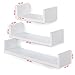 Songmics Wall Shelf Set of 3 Floating Shelves Wall Bookshelf Storage MDF White LWS66W