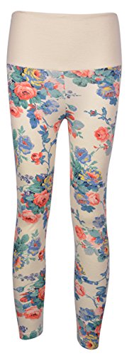 SexyLady Cotton Floral Printed Maternity Capris Slim Leggings Pants