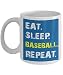 Produktbild Funny Baseball Coffee Mugs for Men 11 OZ Baseball Mom Mug Eat Sleep Baseball Repeat Baseball Gifts for Boyfriend, Boys, Dad, Him, Kids, Men, Teen Boys, Teens, Women