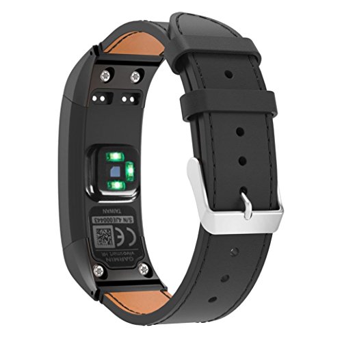 Preisvergleich Produktbild Gemütlich Luxus Leder Uhrenarmband für Garmin VIVOsmart HR Ersatzband CICIYONER