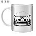 Produktbild STUFF4 Tee/Kaffee Becher 350ml/Schwarz/Retro-Auto E30/Weißkeramik/ST10