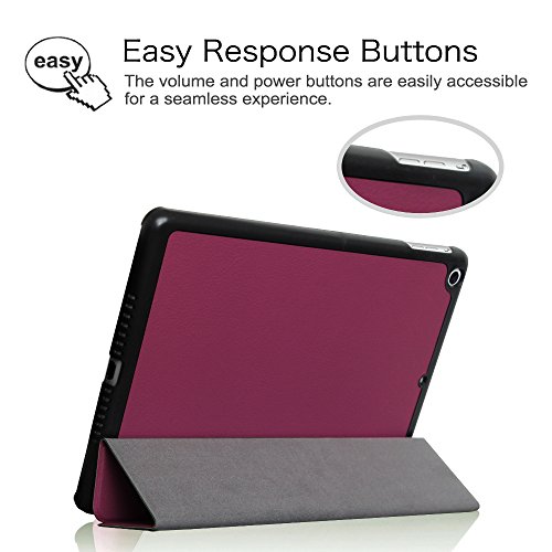 Fintie iPad Air Hülle Case – Ultra Slim Superleicht Schutzhülle Smart Shell Cover Tasche Etui mit Auto Schlaf / Wach und Standfunktion für Apple iPad Air, Lila - 6
