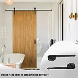 6FT/183CM Jeu de raccords de porte coulissante, coulisses pour porte coulissante Système de porte coulissante Système de porte coulissante Kit de quincaillerie