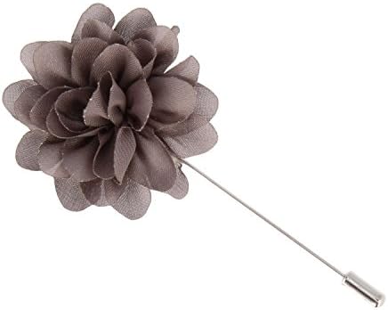 Mr Icone Lapel Pin Lapel Buttons Wedding Buttons with Flower Grey