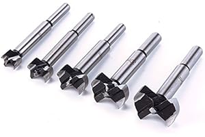 Iriisy Brocas Forstner para Madera 5pcs Brocas de Taladro Profesional Forstner Cortador de Sierra para Carpintería 15-35mm Juego (15/20/25/30/35mm)