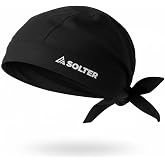 Solter Bandana for Welder, Flame Retardant Cotton EN ISO 11611, Cap/Hood Under Helmet with Mesh, Washable, Protects Head and