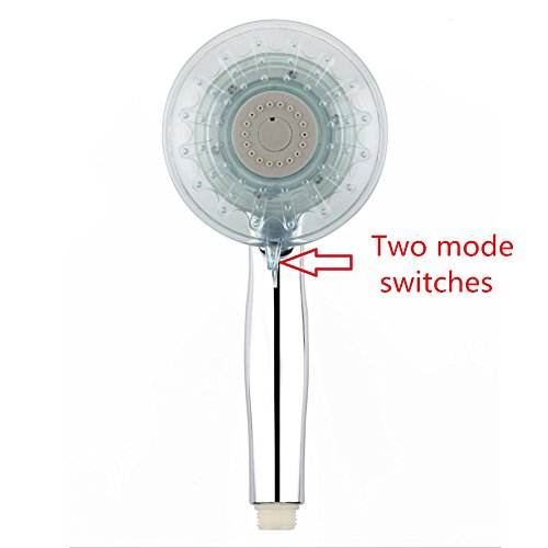 Duschkopf led ZSZT® Wellnessbrause Handbrause Brausekopf mit Licht Farbwechsel 7 Farbe automatic, Passt Am Meisten Jeden Standard Duschschlauch - 3