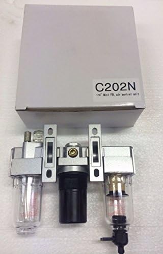 1/4 MINI COMBINATION FILTER REGULATOR LUBRICATOR AIR LINE PARTICULATE FILTER MOISTURE TRAP LUBRICATOR OILER REGULATOR by THB