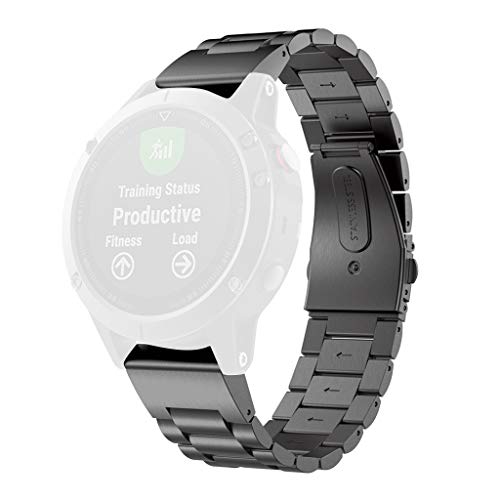Preisvergleich Produktbild Fcostume Armband für Garmin Fenix 6X Pro Uhrenarmband Ersatz Fitness Armband Edelstahlarmband Schnellwechselband für Garmin Fenix 6X Pro