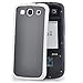 Produktbild Saxonia Samsung Galaxy S3 Hülle Brushed Aluminium Case Slim Back Cover Schutzhülle Grau