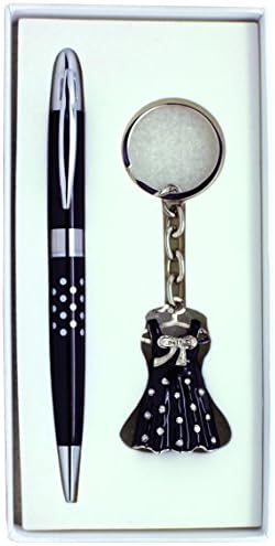 Equinox Gifts set of Key Hangers Metal Dress Pen-Black