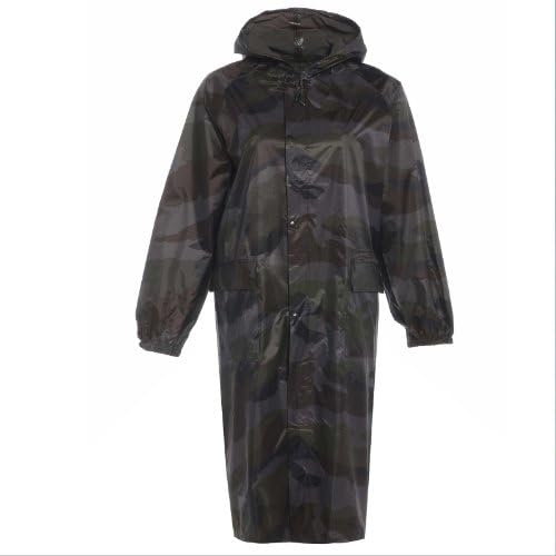 Adults Mens Waterproof Long Mac Trench Rain Coat (M, Camouflage)