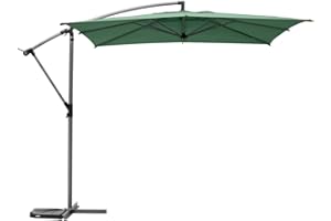 Hespéride - Parasol déporté carré manoa ardoise d2,5x2,5m en acier